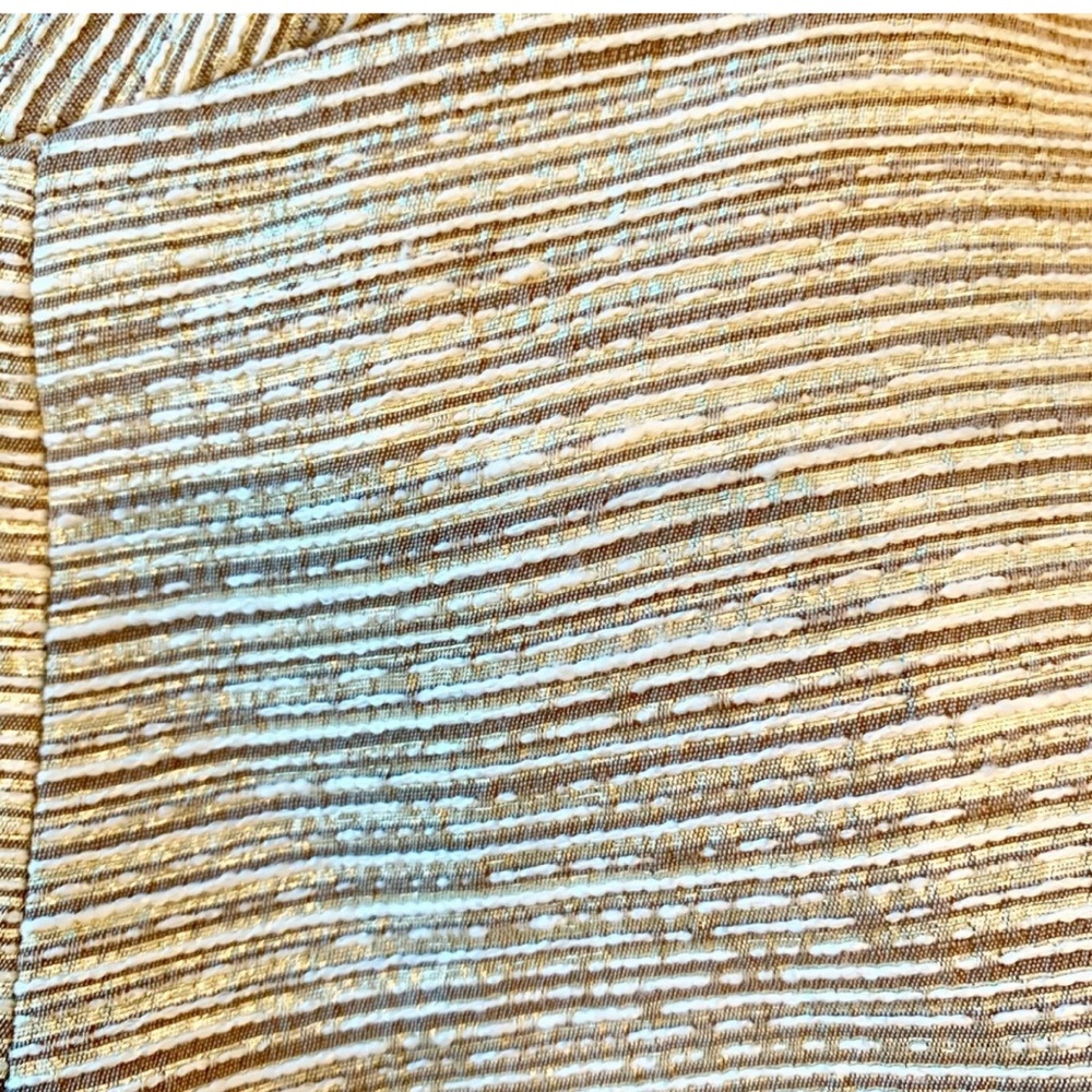 NEW TALBOTS Gold White Textured 3/4 Sleeve Blazer - Picture 3 of 5